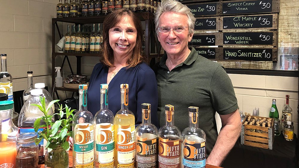 Bridget and Robert Schulten, Owners and Spirit Makers at Fifth State Distillery, Bridgeport, Conn.
