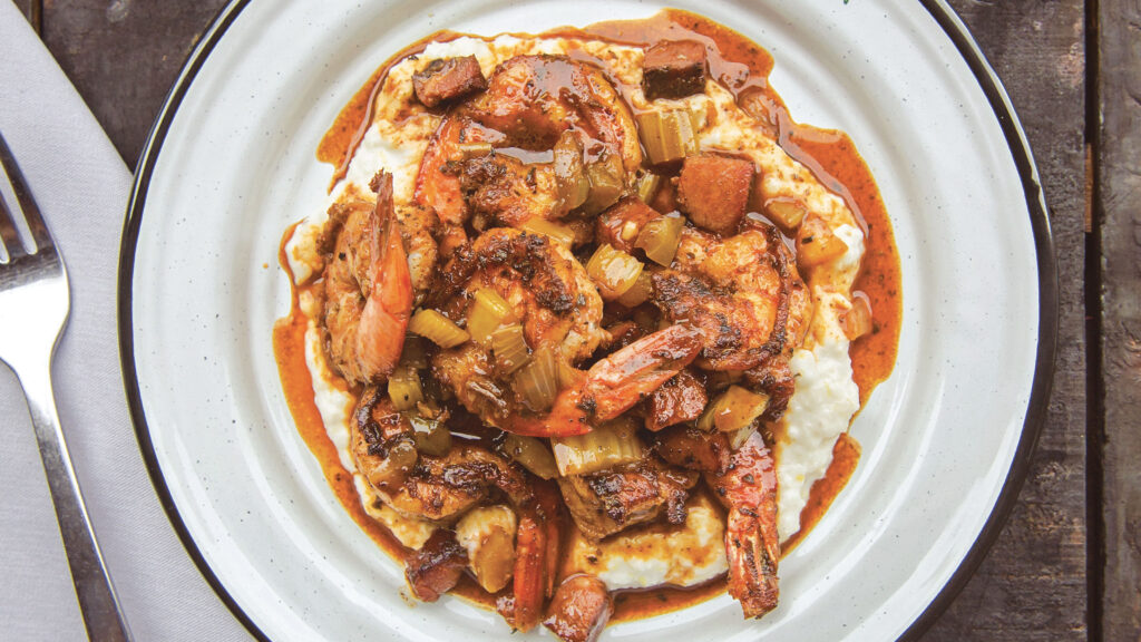 New Orleans BBQ Shrimp recipe. Reprinted with permission from Buttermilk & Bourbon by Jason Santos, Page Street Publishing Co. 2019. Photo credit: Ken Goodman.