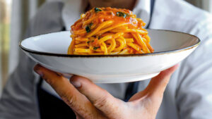 Pasta Pomodoro recipe. Reprinted with permission from Peace Love and Pasta by Scott Conant, © 2021 Scott Conant. Published by Abrams. Photographs © 2021 Ken Goodman.