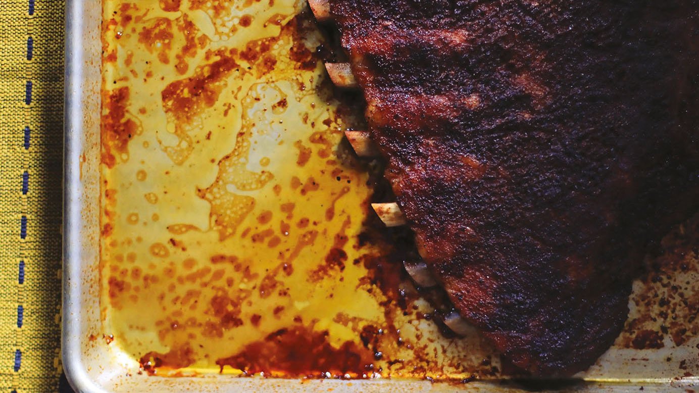 Costillas de Cerde con Salsa BBQ de Guayaba (Pork Ribs with Guava BBQ Sauce) recipe From Coconuts and Collards: Recipes and Stories from Puerto Rico to the Deep South by Von Diaz. Gainesville: University Press of Florida, 2018. Reprinted by permission of the University Press of Florida. Photo by Cybelle Codish