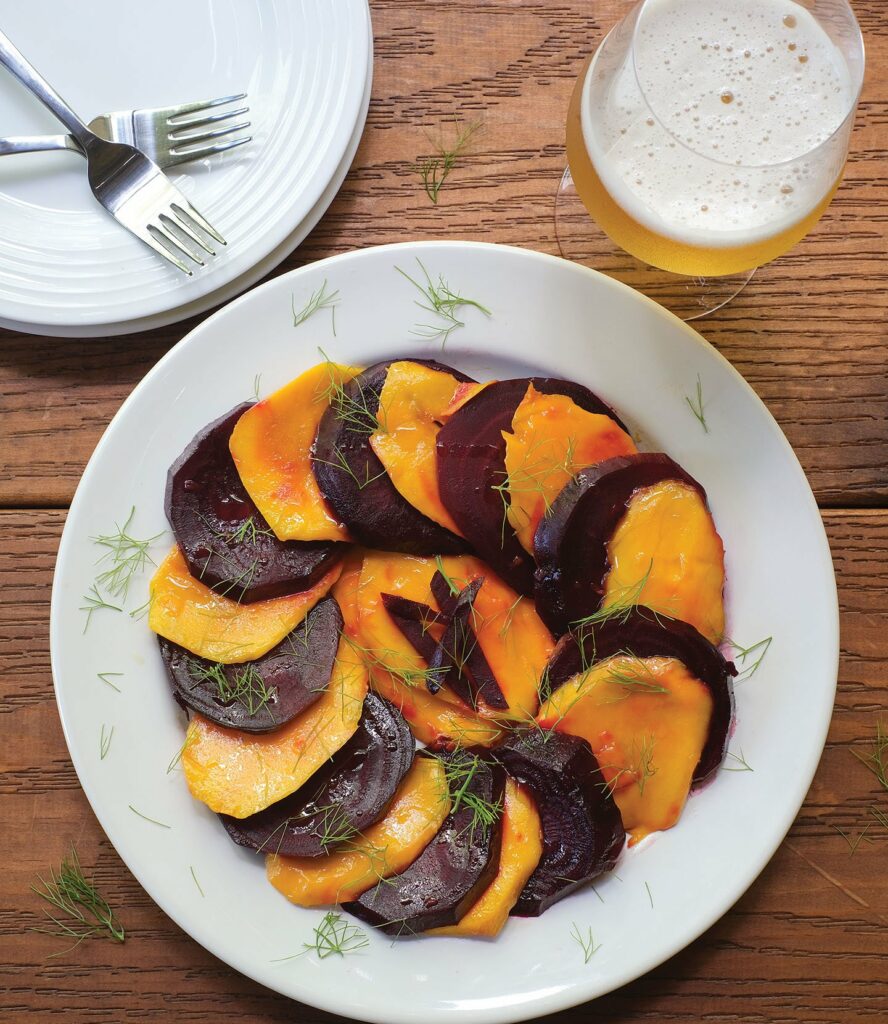 Mango and Beet Salad recipe. Recipes and images from The Craft Brewery Cookbook by John Holl, published by Princeton Architectural Press. Photo by Jon Page.