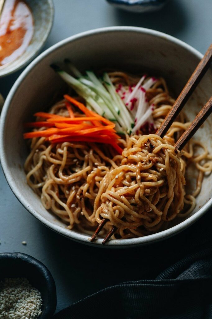 Sesame Noodles recipe Excerpted from Chinese Homestyle: Everyday Plant-Based Recipes For Takeout, Dim Sum, Noodles & More by Maggie Zhu. Copyright © 2022 by Quarto Publishing Group USA Inc. Text and photography Copyright © 2022 Maggie Zhu.