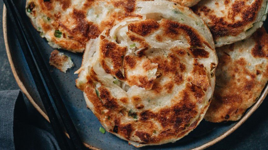 scallion pancakes recipe Excerpted from Chinese Homestyle: Everyday Plant-Based Recipes For Takeout, Dim Sum, Noodles & More by Maggie Zhu. Copyright © 2022 by Quarto Publishing Group USA Inc. Text and photography Copyright © 2022 Maggie Zhu.