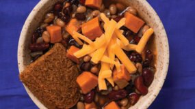 Sweet Potato Chili Recipe excerpted from First Bites: A Science-Based Guide to Nutrition for Baby’s First 1,000 Days by Evelyn Rusli and Arianna Schioldager.