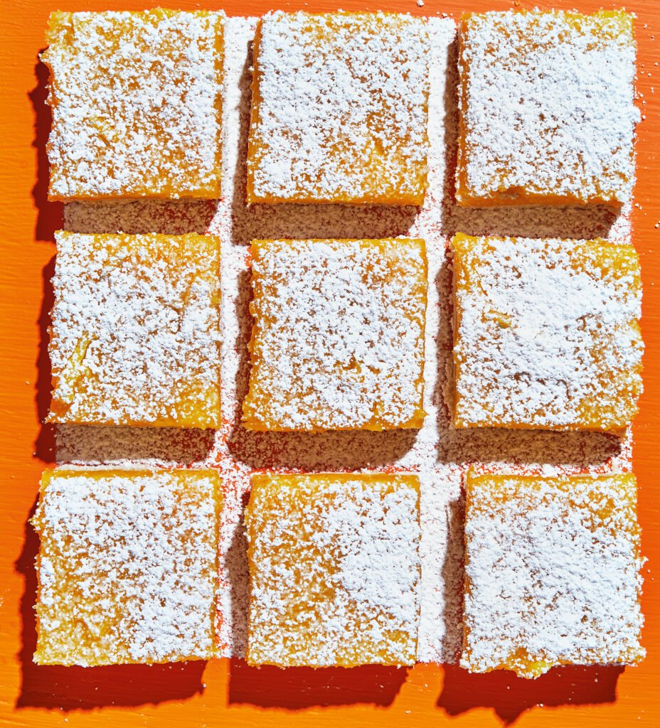 Lemon Bars recipe from Sugar High: 50 Recipes for Cannabis Desserts by Chris Sayegh. Copyright © 2022, Chris Sayegh. Photography Copyright © 2022 By Blue Line Creative Group LLC. Reproduced by permission of Simon Element, an imprint of Simon & Schuster. All rights reserved. Sugar High Photographer: Caitlin Bensel, Food Styling: Torie Cox, Prop Styling: Mindi Shapiro