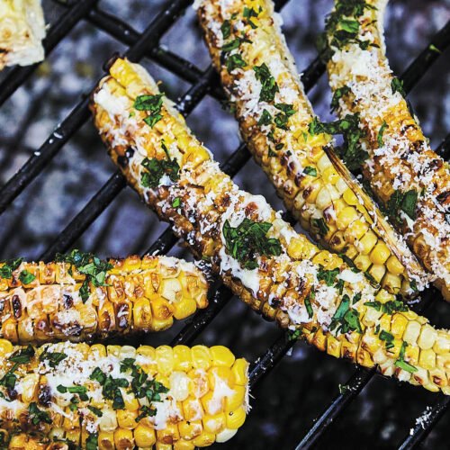 Grilled corn ribs recipe excerpted from Butcher on the Block by Matt Moore. © Matt Moore 2023. Published by Harvest, an imprint of HarperCollins. Photos © Andrea Behrends.