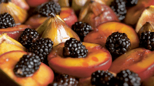 Roast Figs and Plums in Vodka excerpted from Roast Figs Sugar Snow by Diana Henry.