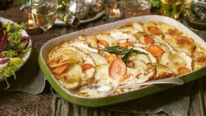 Root Vegetable Gratin excerpted from A Year in the Kitchen by Blanche Vaughan.