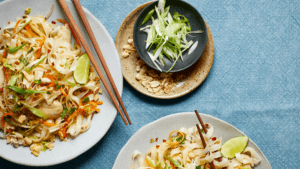 Easy Chicken Pad Thai excerpted from Slimming Eats Made in the Air Fryer by Siobhan Wightman.