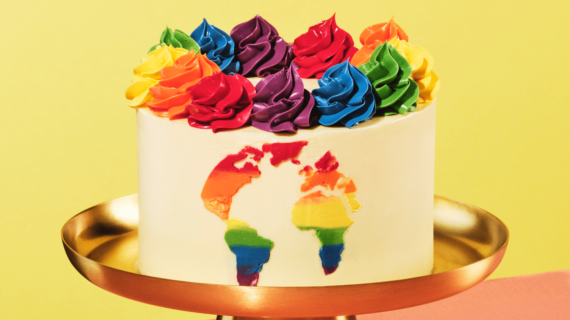 World Pride Cake recipe from Baking with Pride by Janusz Domagala.