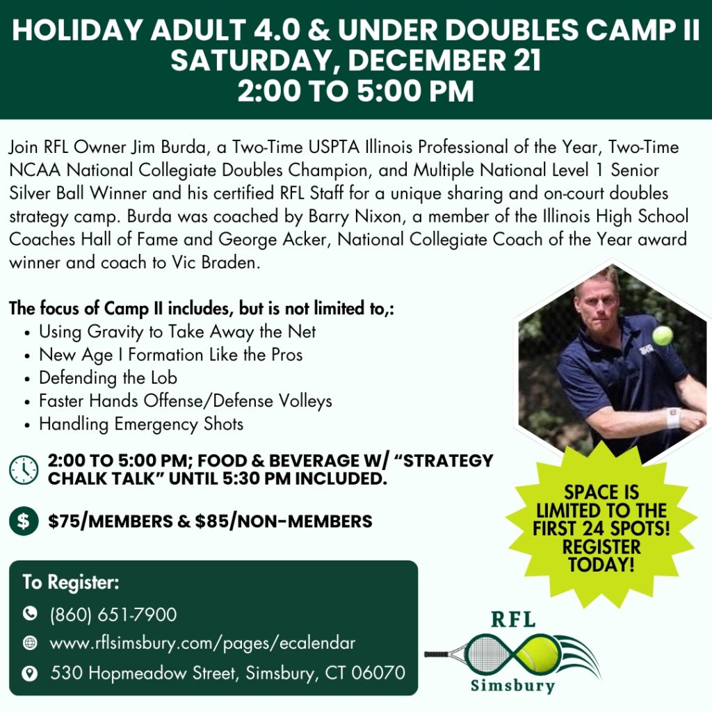 Holiday Adult 4.0 and Under Doubles Camp II RFL