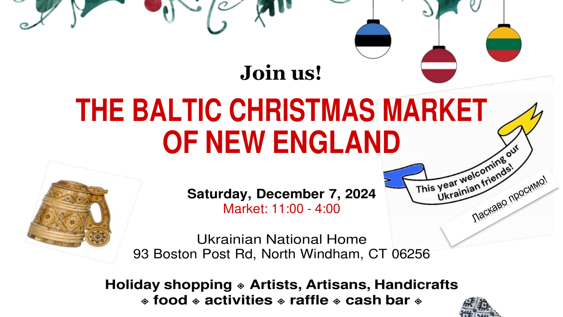 2024 Baltic Christmas Market and Holiday Dinner